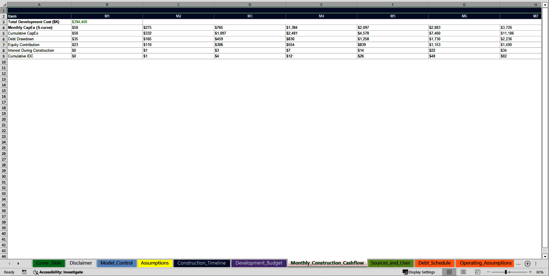 Football Stadium Development & Operations Financial Model (Excel template (XLSX)) Preview Image