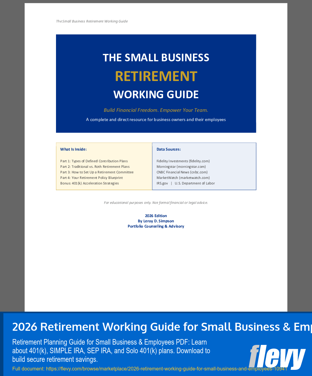 2026 Retirement Working Guide for Small Business & Employees (35-page PDF document) Preview Image