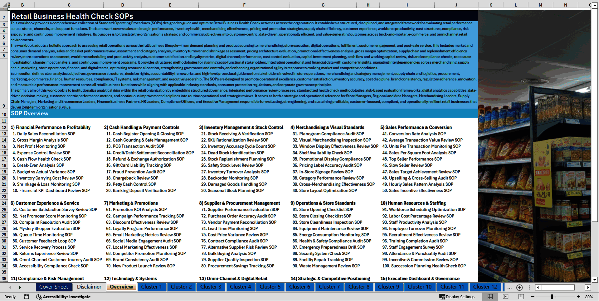 100+ Retail Business Analysis SOPs (Excel template (XLSX)) Preview Image