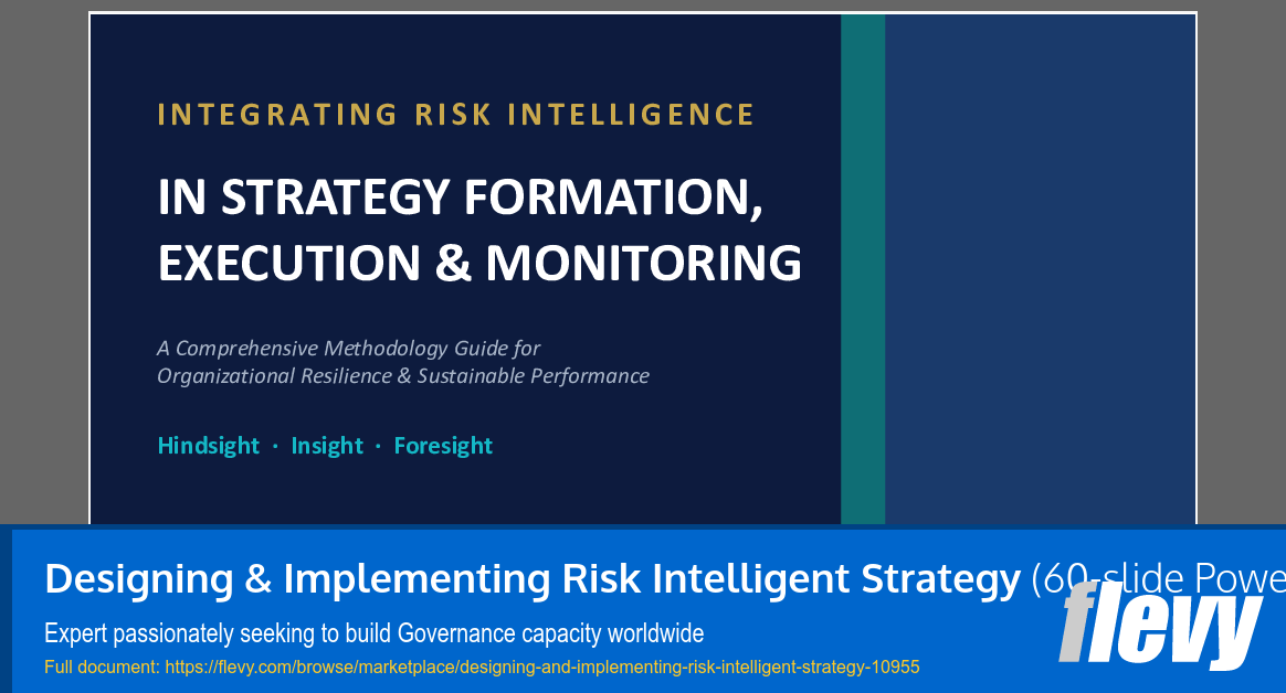 Designing & Implementing Risk Intelligent Strategy (60-slide PPT PowerPoint presentation slide deck (PPTX)) Preview Image