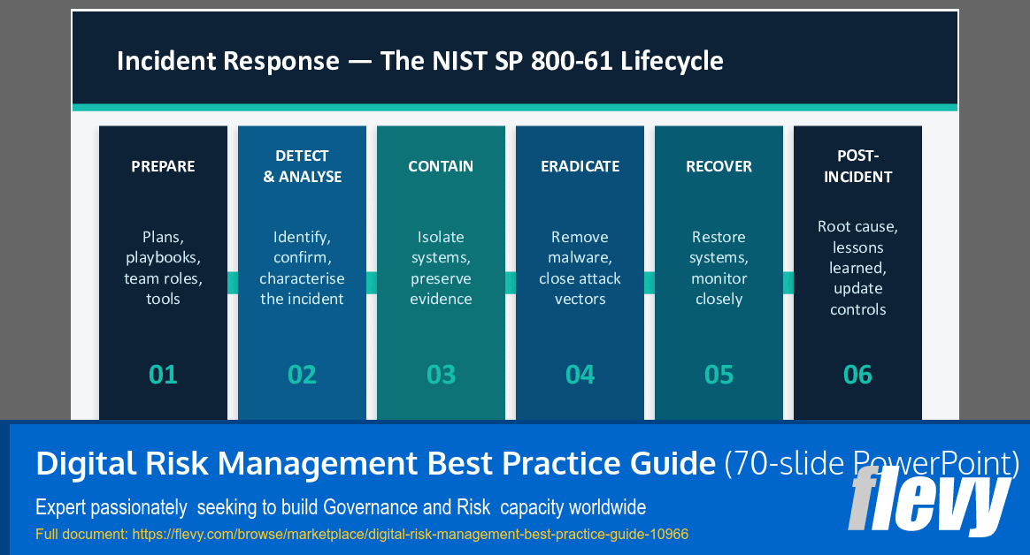 Digital Risk Management Best Practice Guide (70-slide PPT PowerPoint presentation slide deck (PPTX)) Preview Image