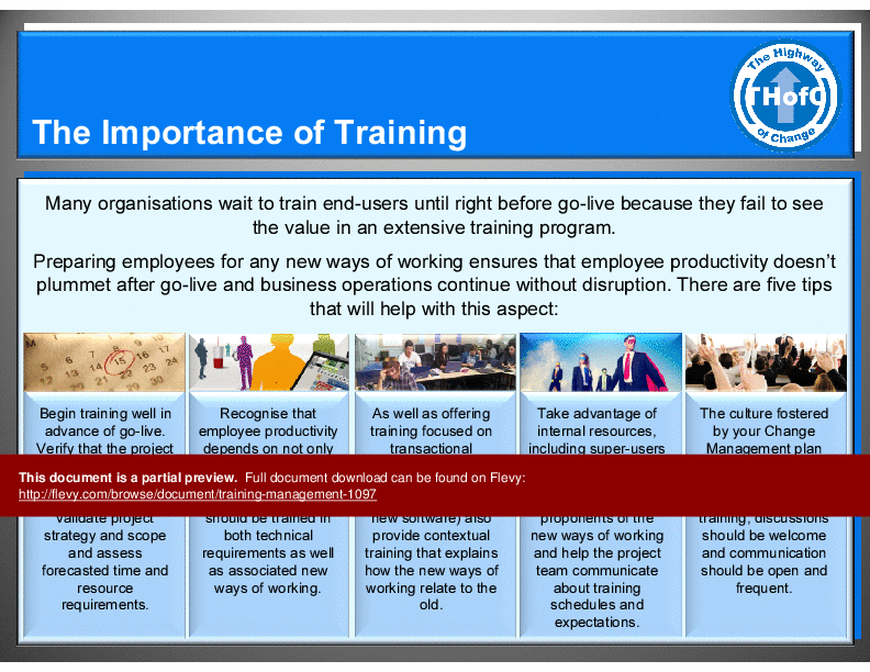 This is a partial preview of Training Management (29-slide PowerPoint presentation (PPT)). Full document is 29 slides. 