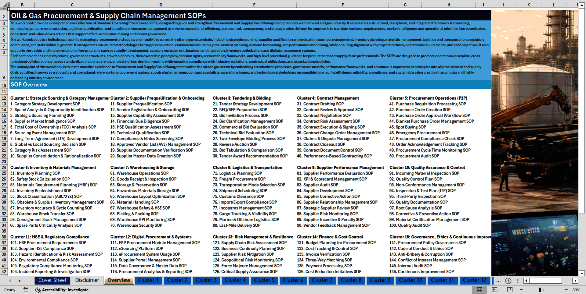 100+ Oil & Gas Procurement & Supply Chain Management SOPs (Excel template (XLSX)) Preview Image