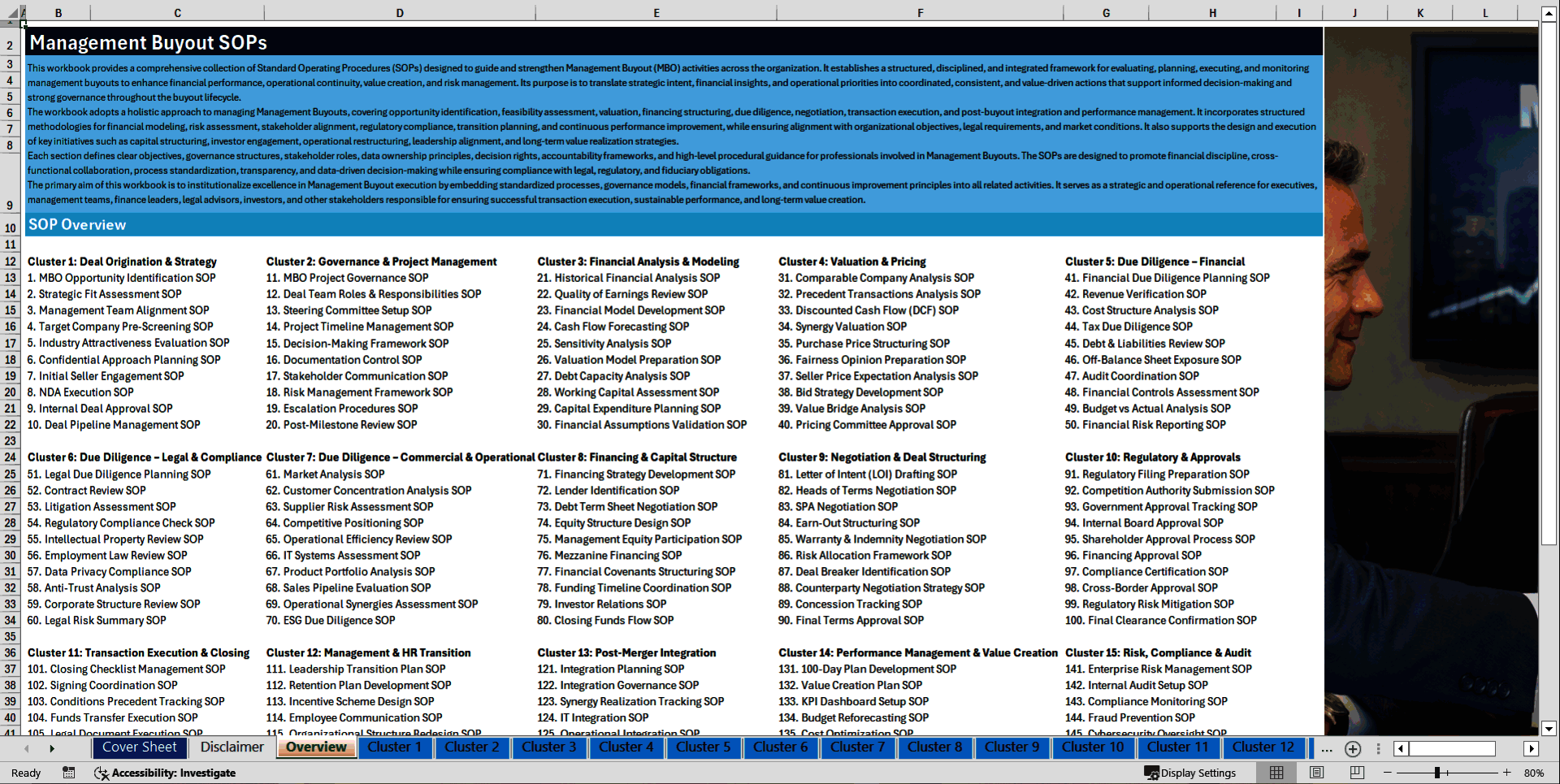 100+ Management Buyout (MBO) SOPs (Excel template (XLSX)) Preview Image