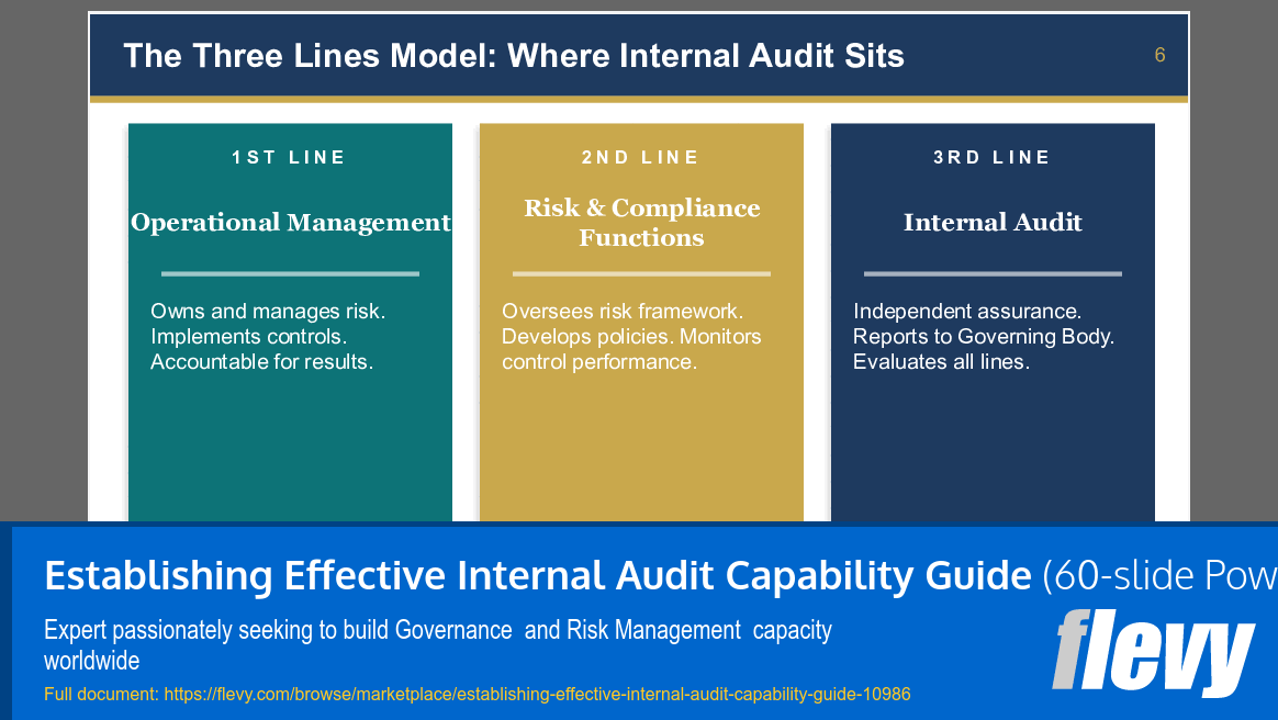 Establishing Effective Internal Audit Capability Guide (60-slide PPT PowerPoint presentation slide deck (PPTX)) Preview Image