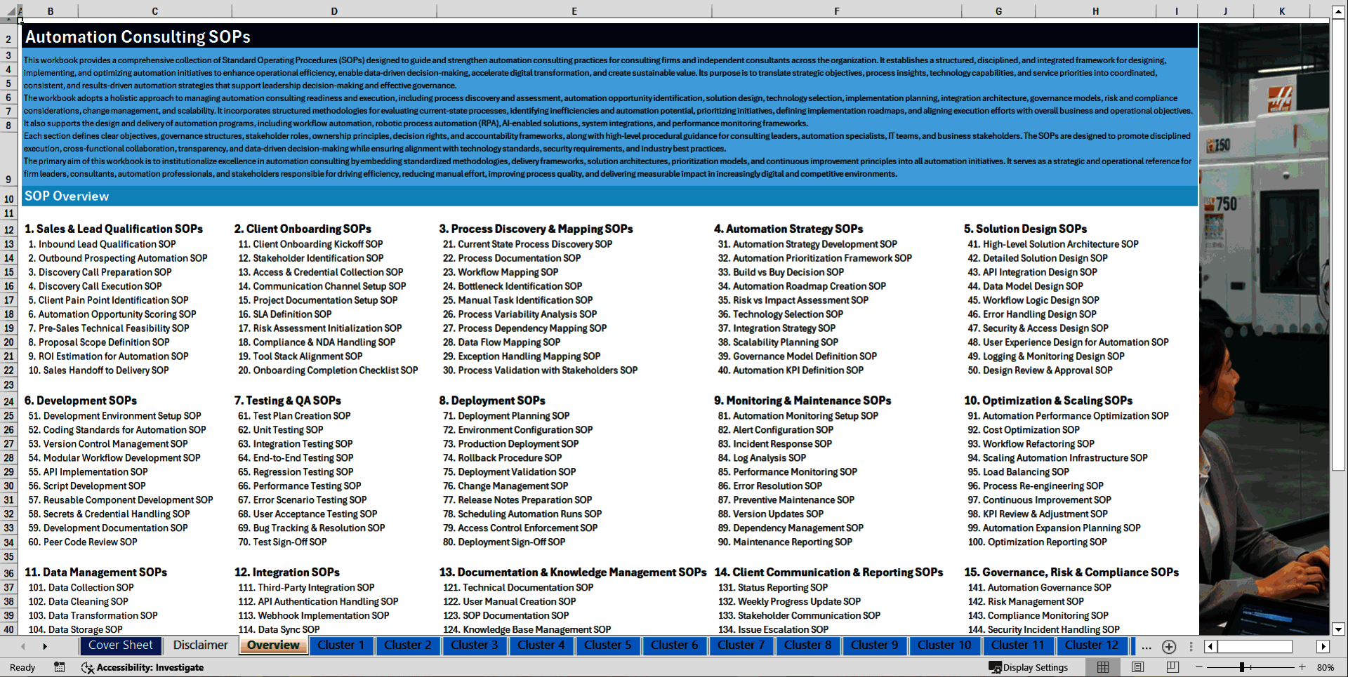 100+ Automation Consulting SOPs (Excel template (XLSX)) Preview Image