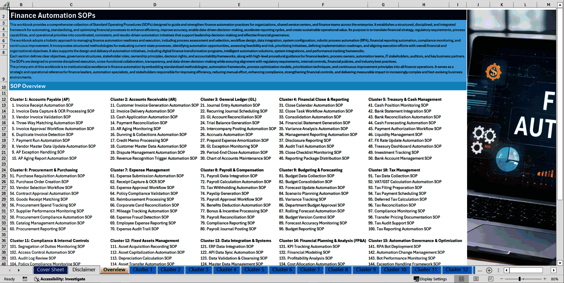 100+ Finance Automation SOPs (Excel template (XLSX)) Preview Image