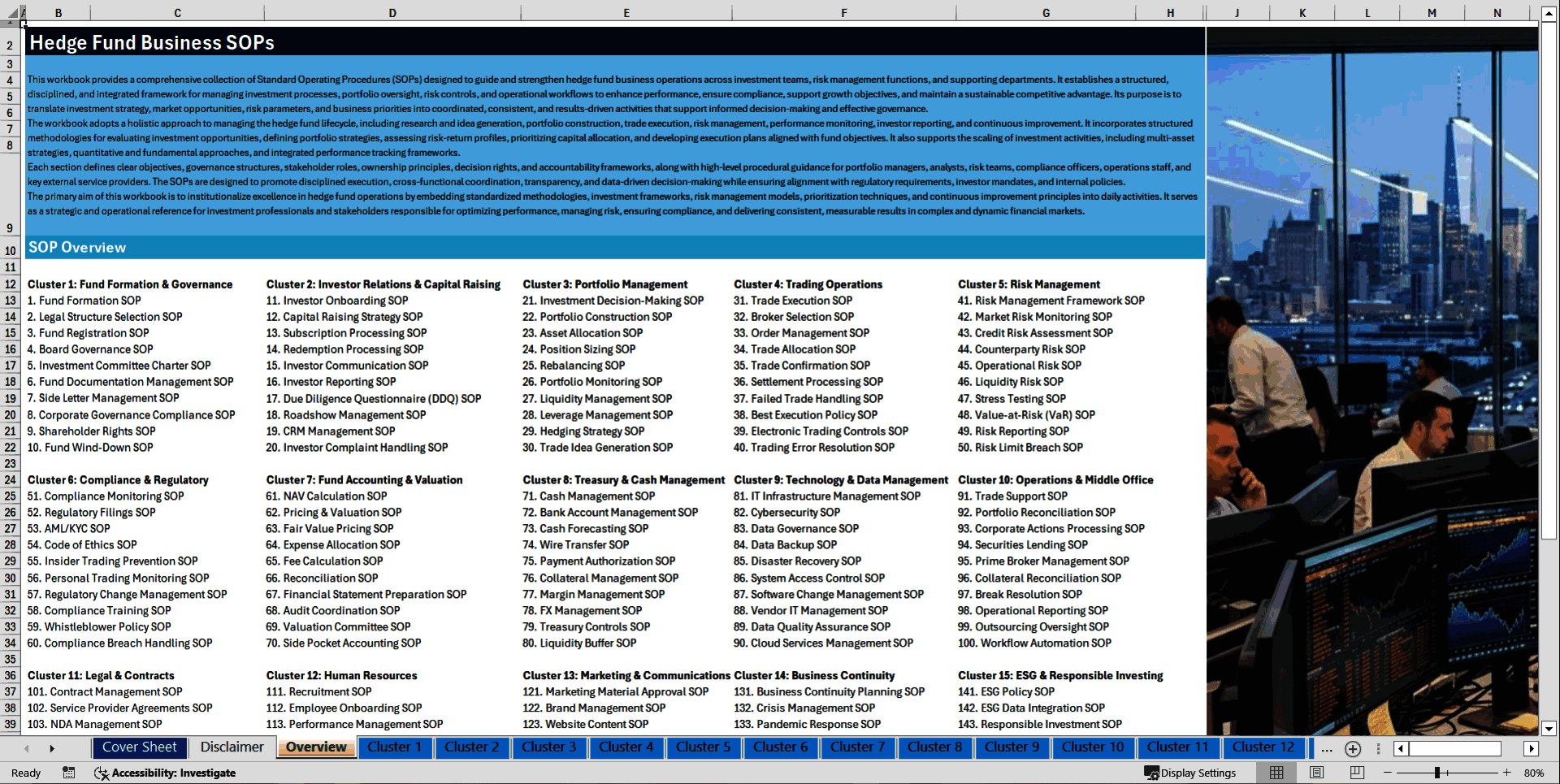 100+ Hedge Fund Business SOPs (Excel template (XLSX)) Preview Image