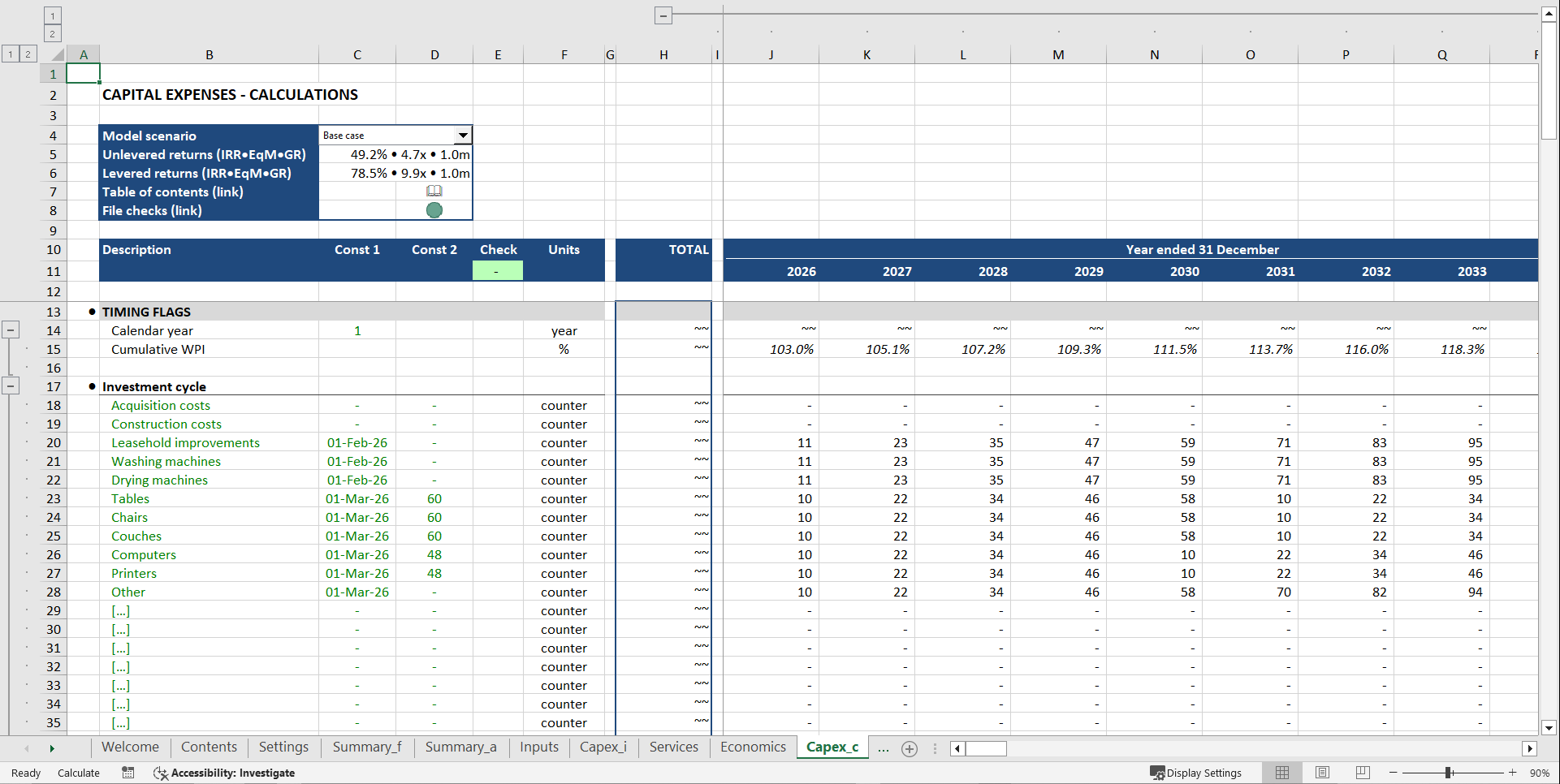 Dry-Cleaning Financial Model (Excel template (XLSX)) Preview Image