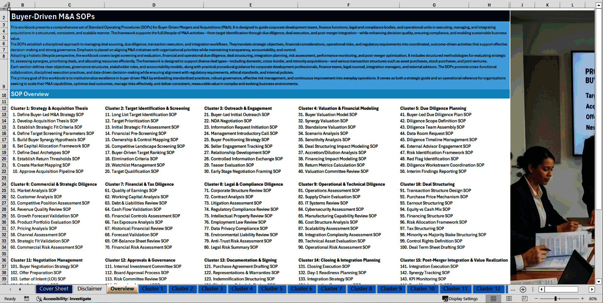 100+ Buyer-Driven M&A SOPs (Excel template (XLSX)) Preview Image