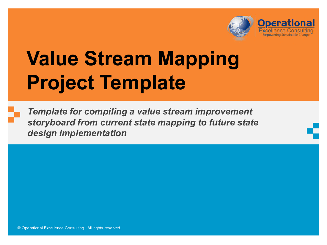 This is a partial preview of Value Stream Mapping (VSM) Project Template (64-slide PowerPoint presentation (PPTX)). Full document is 64 slides. 