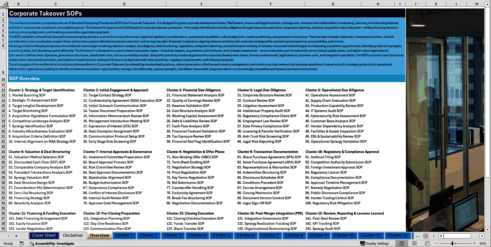 100+ Corporate Takeover SOPs (Excel template (XLSX)) Preview Image