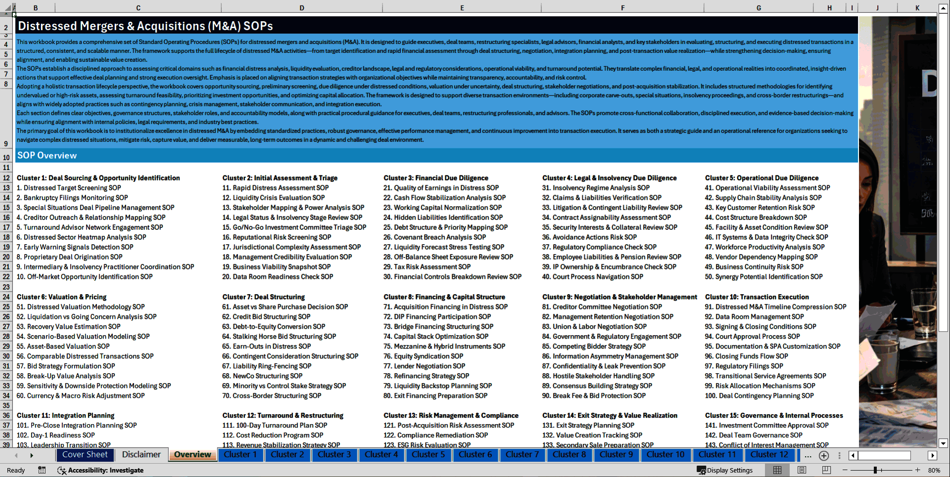 100+ Distressed M&A SOPs (Excel template (XLSX)) Preview Image