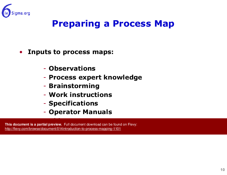 This is a partial preview of 014_Introduction to Process Mapping (30-slide PowerPoint presentation (PPT)). Full document is 30 slides. 