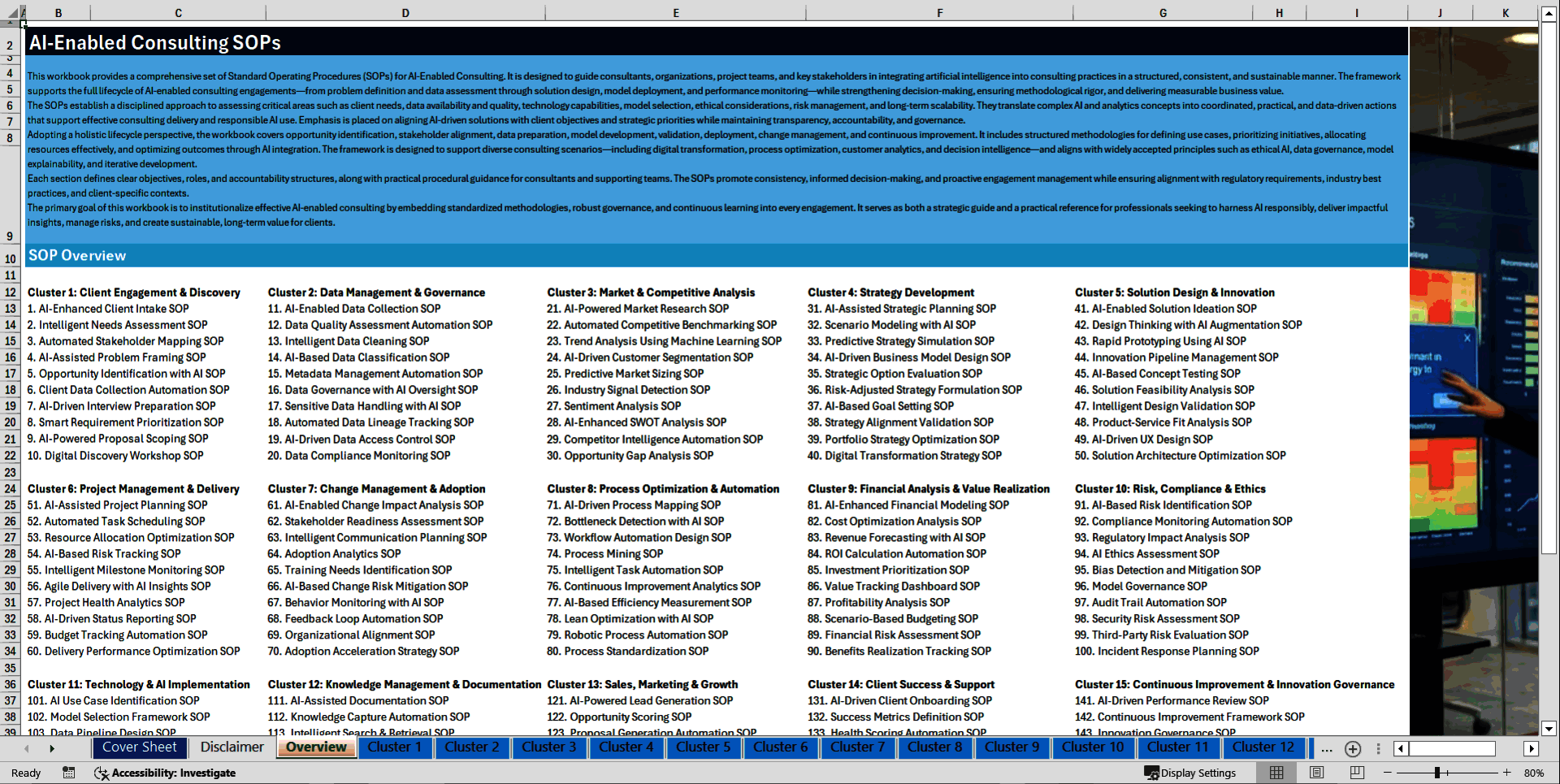 100+ AI-Enabled Consulting SOPs (Excel template (XLSX)) Preview Image