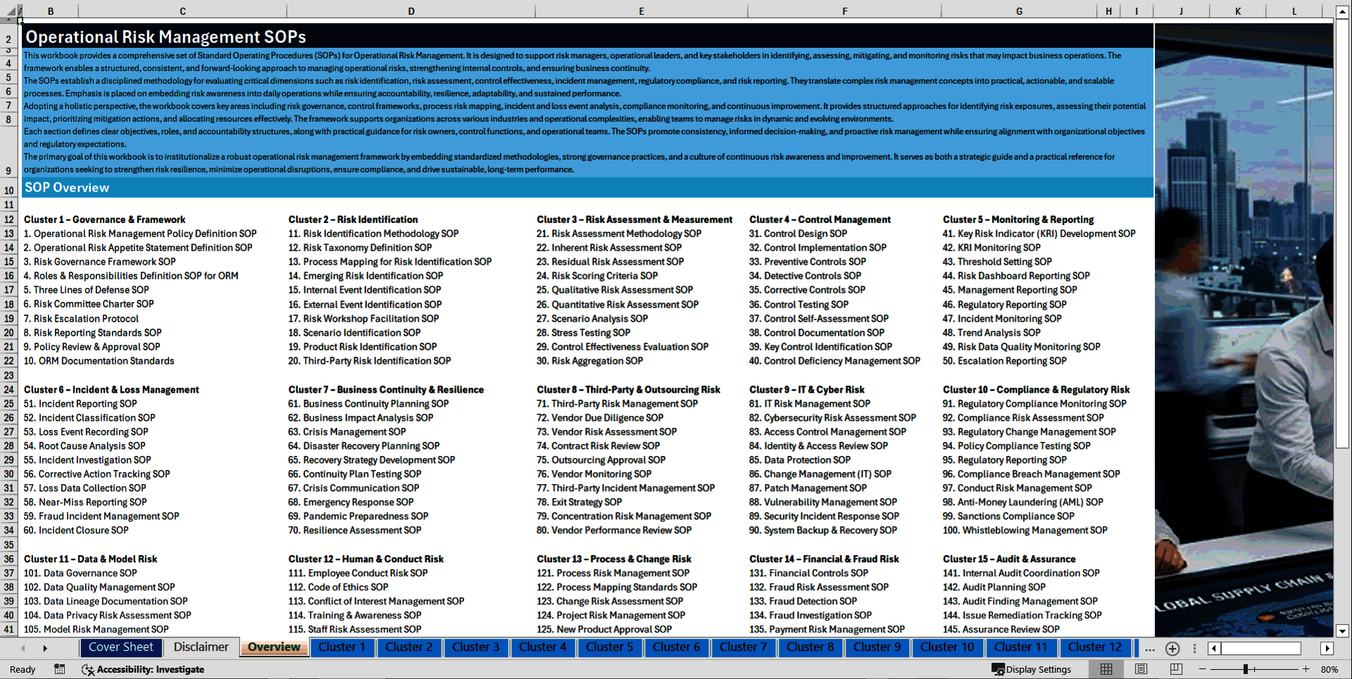 100+ Operational Risk Management SOPs (Excel template (XLSX)) Preview Image