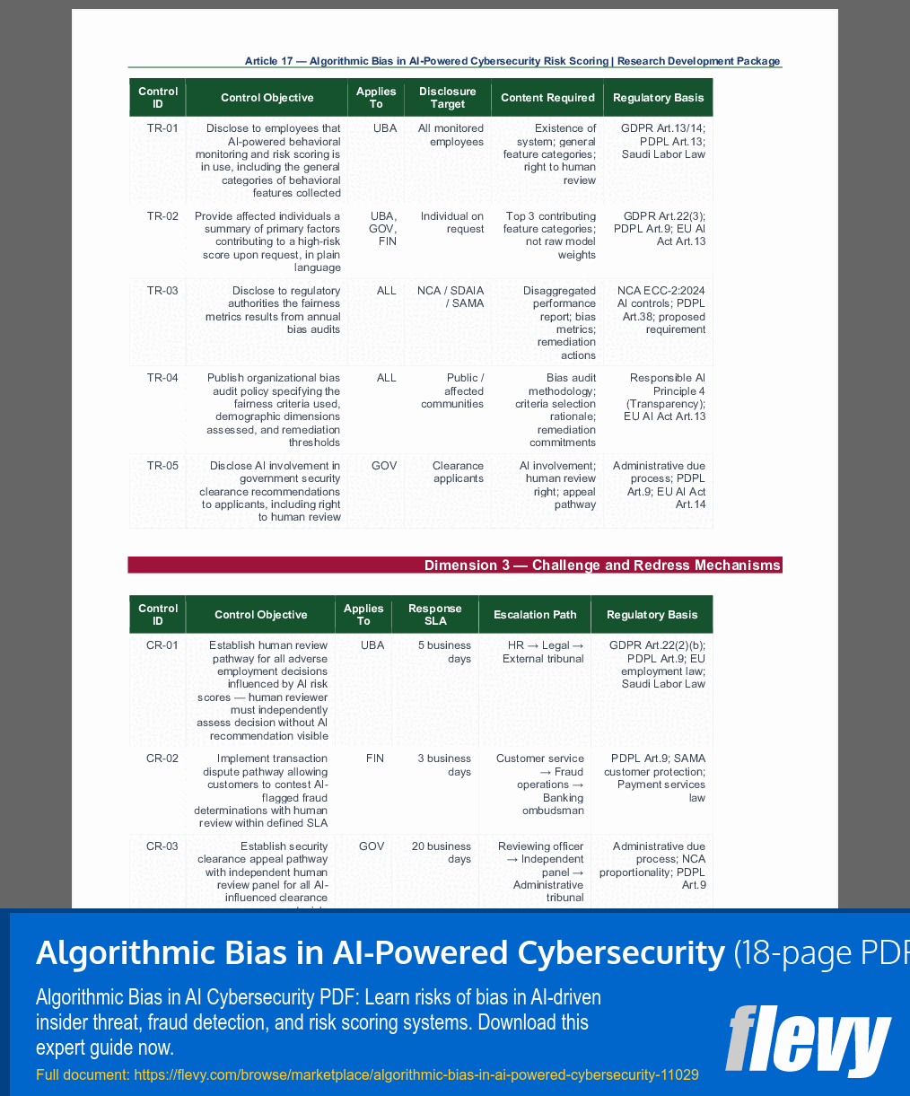 Algorithmic Bias in AI-Powered Cybersecurity (18-page PDF document) Preview Image