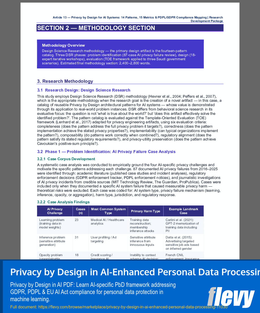 Privacy by Design in AI-Enhanced Personal Data Processing (19-page PDF document) Preview Image