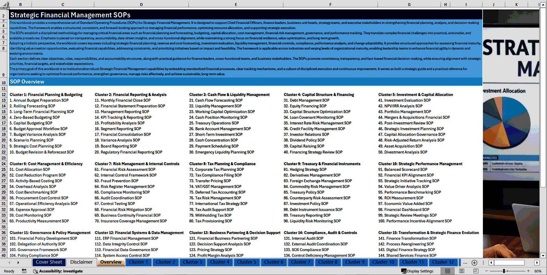 100+ Strategic Financial Management SOPs (Excel template (XLSX)) Preview Image
