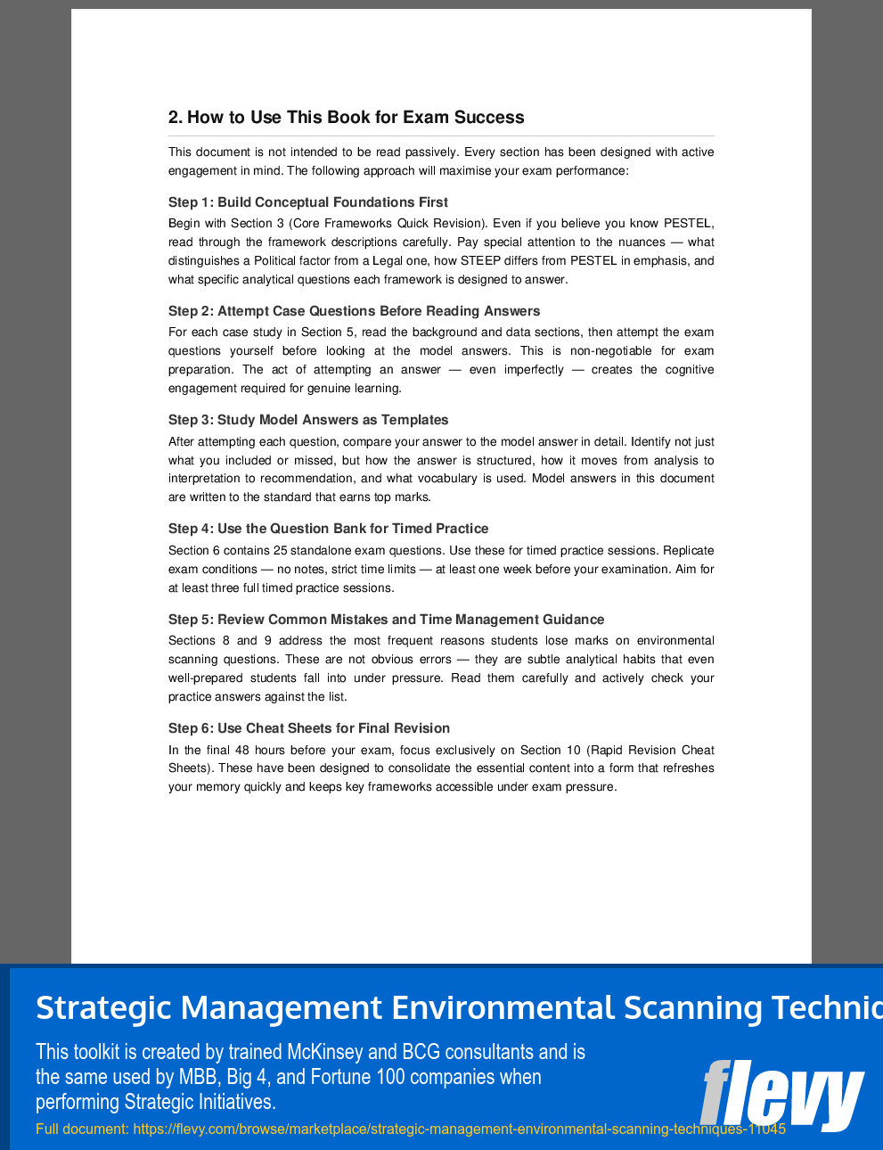 Strategic Management Environmental Scanning Techniques (34-page PDF document) Preview Image