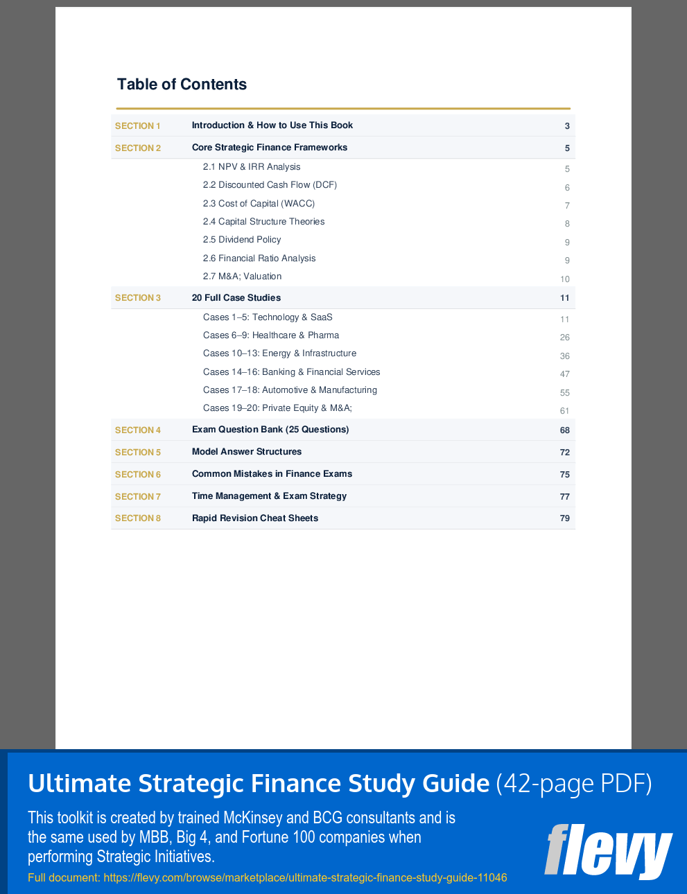Ultimate Strategic Finance Study Guide (42-page PDF document) Preview Image