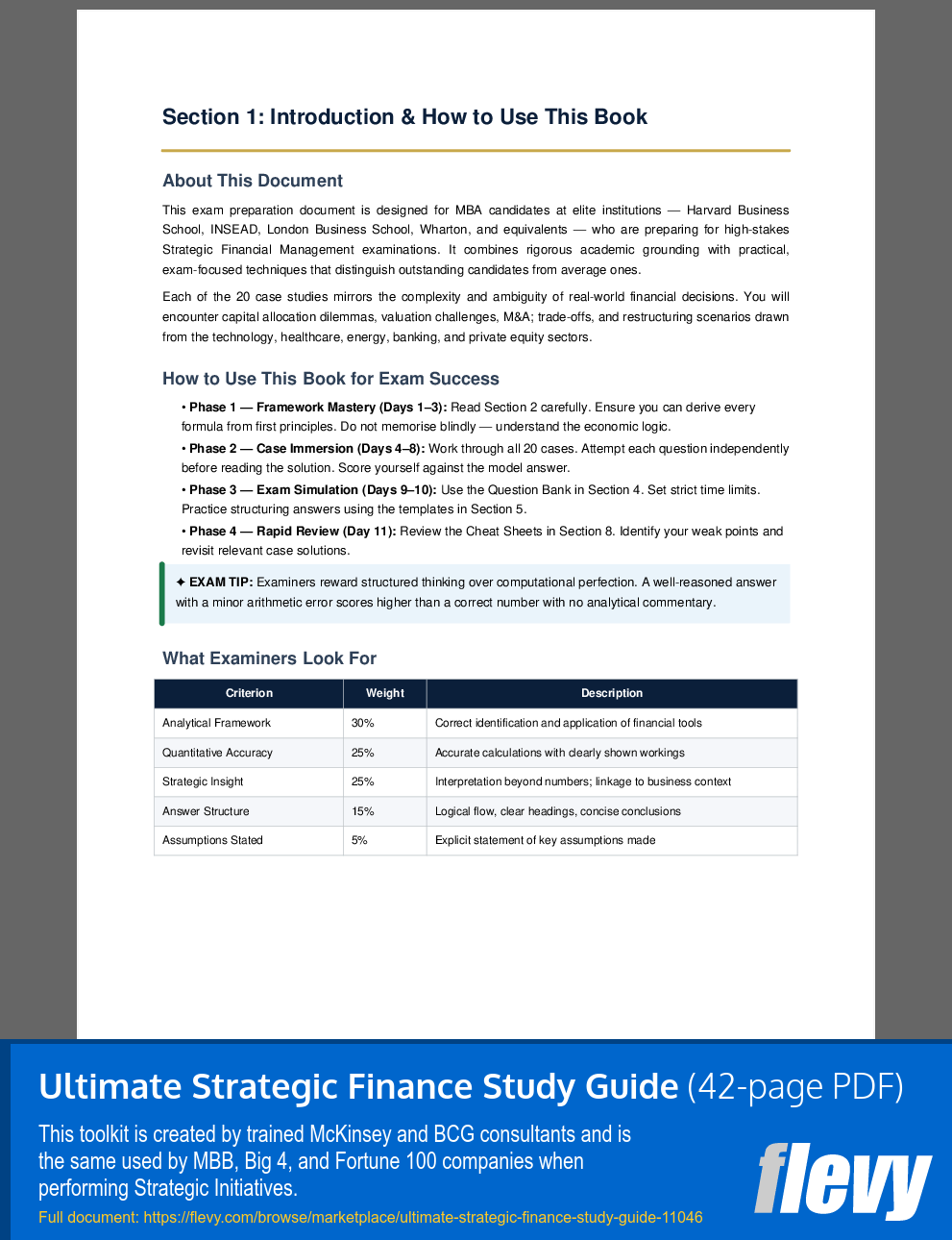Ultimate Strategic Finance Study Guide (42-page PDF document) Preview Image