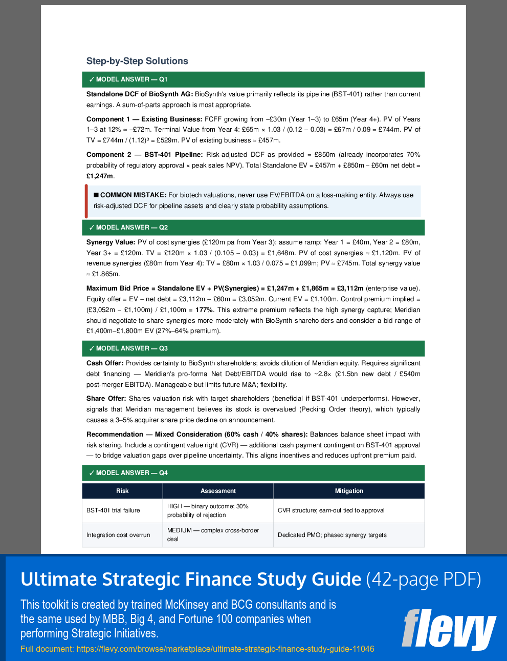 Ultimate Strategic Finance Study Guide (42-page PDF document) Preview Image