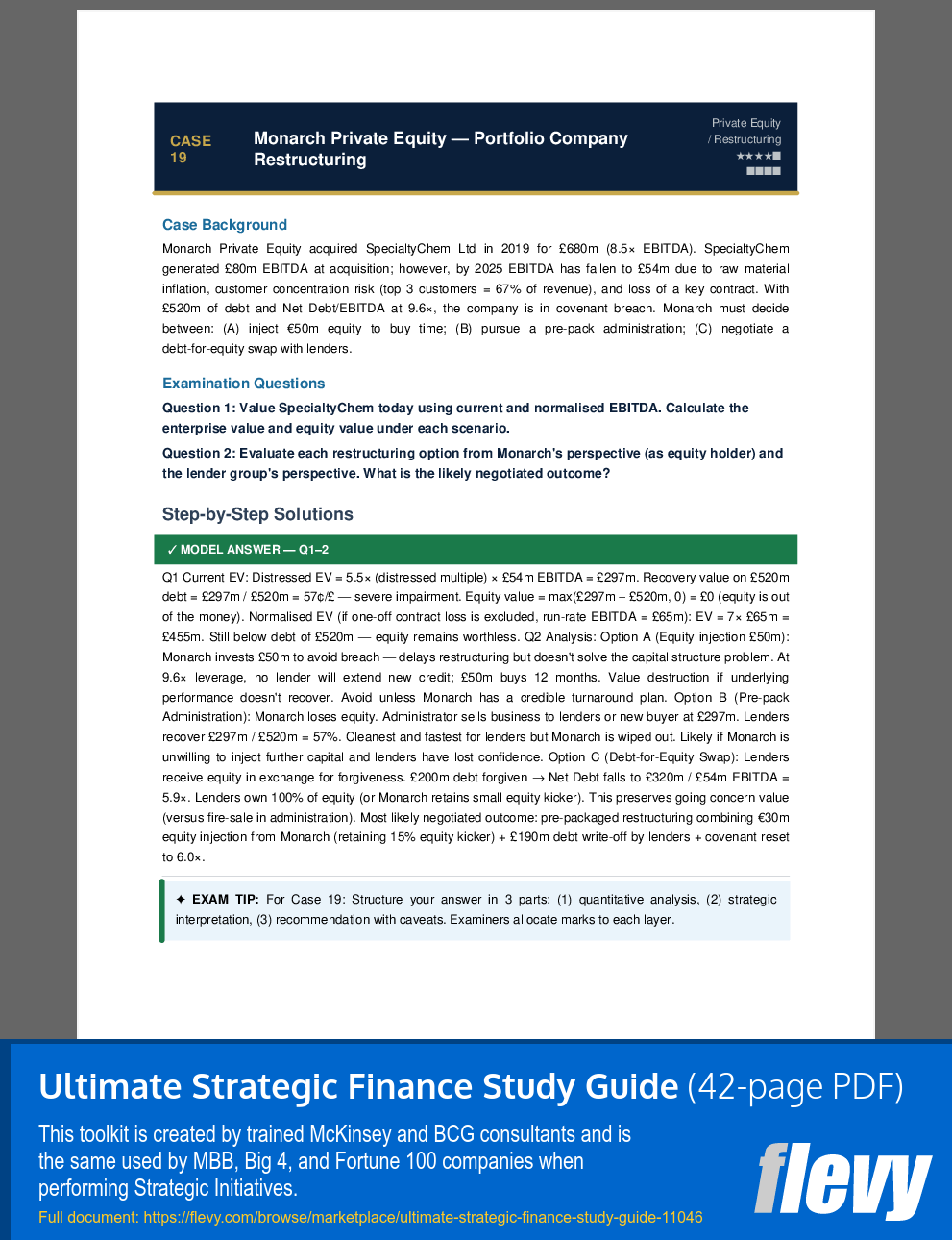 Ultimate Strategic Finance Study Guide (42-page PDF document) Preview Image