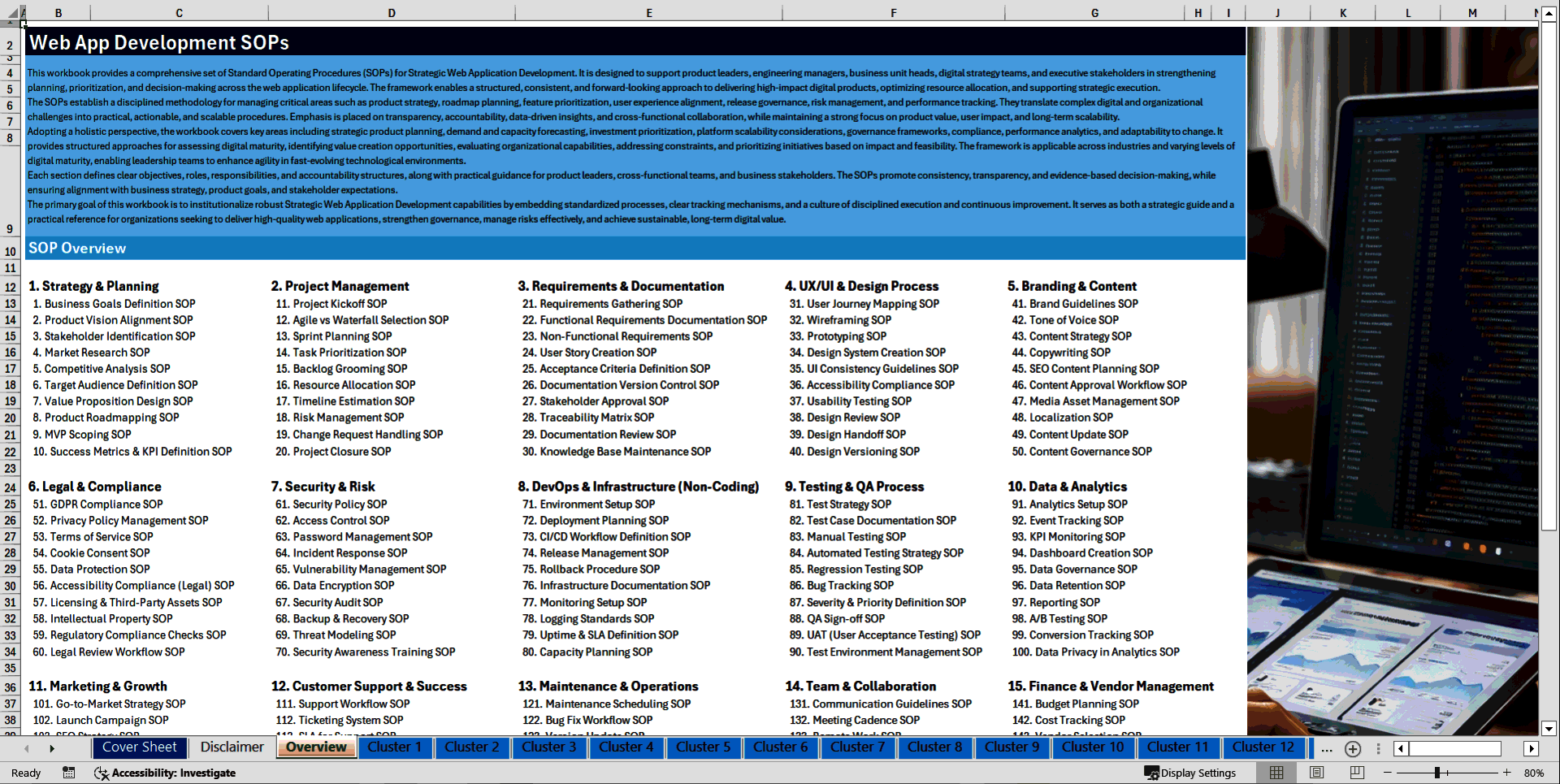 100+ Web App Development SOPs (Excel template (XLSX)) Preview Image