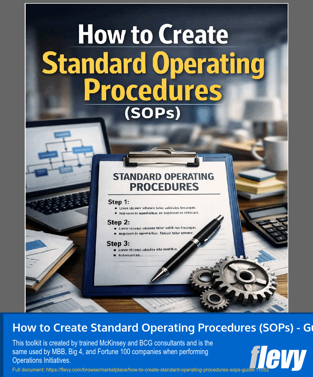 How to Create Standard Operating Procedures (SOPs) - Guide (106-page Word document) Preview Image