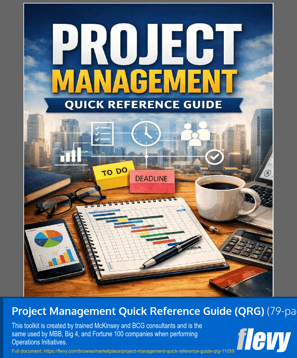 Project Management Quick Reference Guide (QRG) (79-page Word document) Preview Image