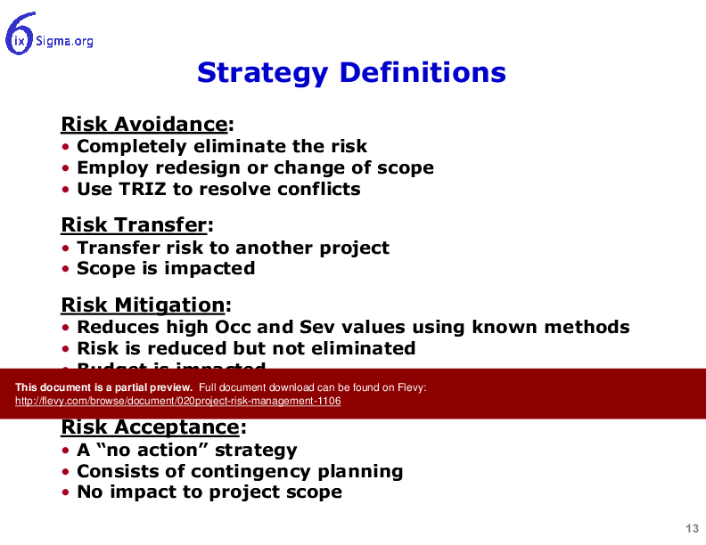 This is a partial preview of 020_Project Risk Management (18-slide PowerPoint presentation (PPT)). Full document is 18 slides. 