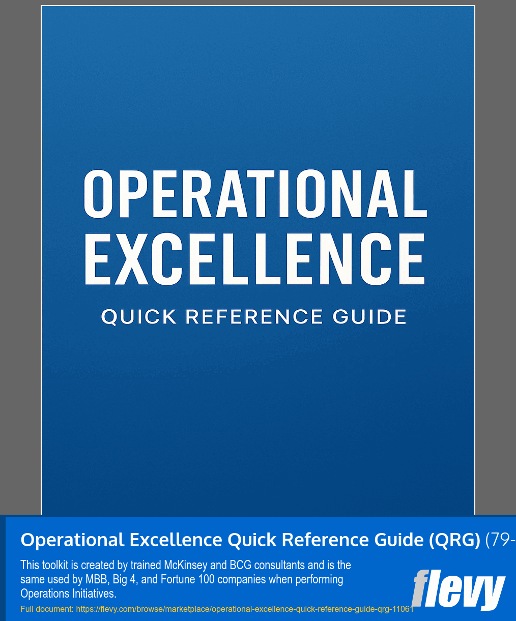 Operational Excellence Quick Reference Guide (QRG) (79-page Word document) Preview Image