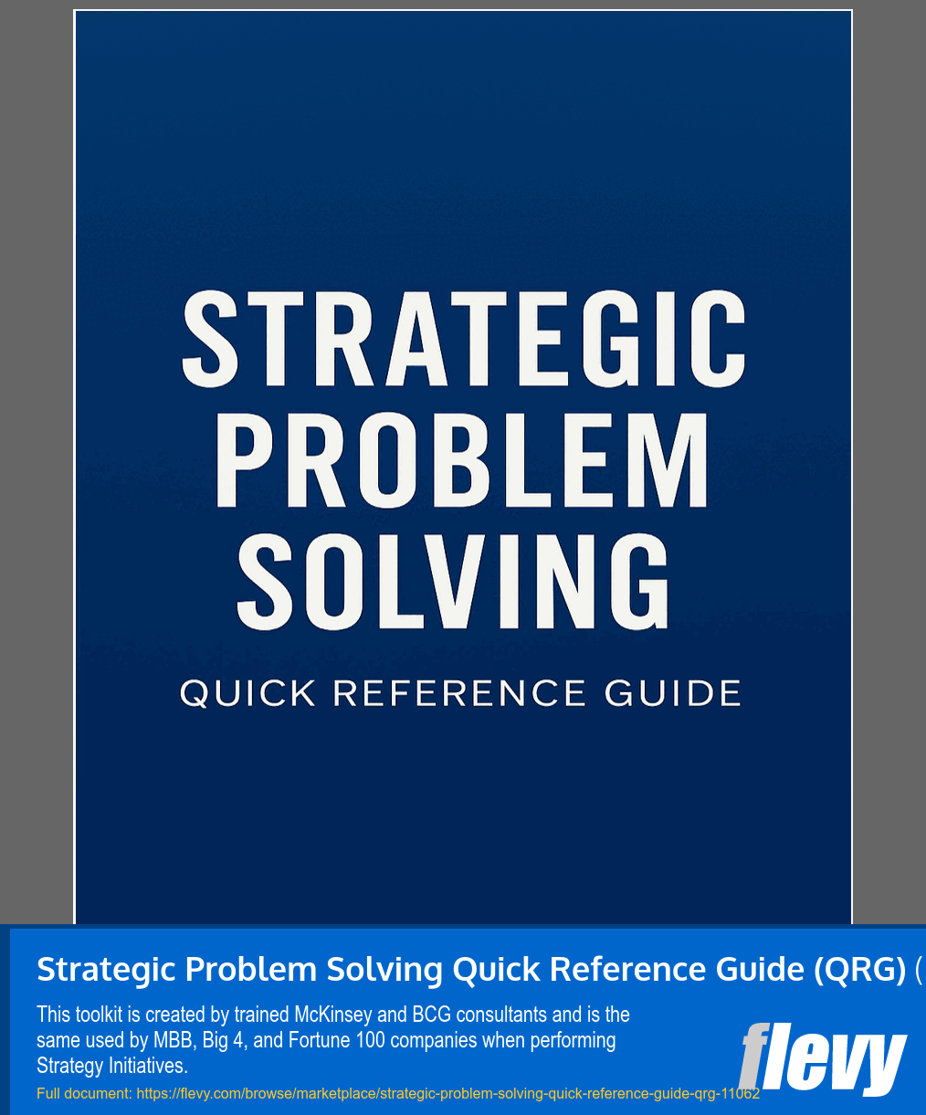 Strategic Problem Solving Quick Reference Guide (QRG) (51-page Word document) Preview Image