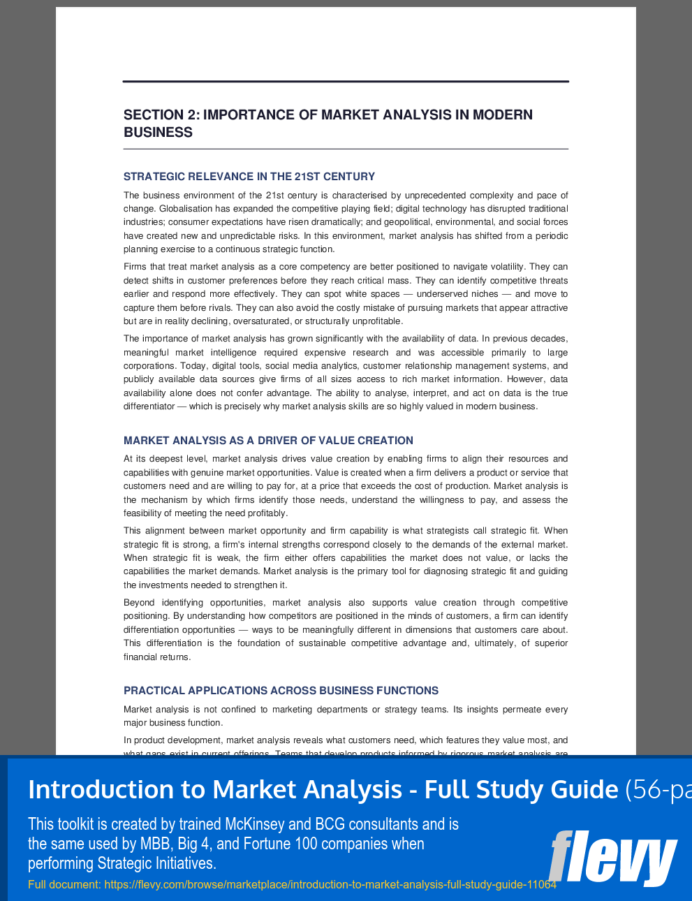 Introduction to Market Analysis - Full Study Guide (56-page PDF document) Preview Image
