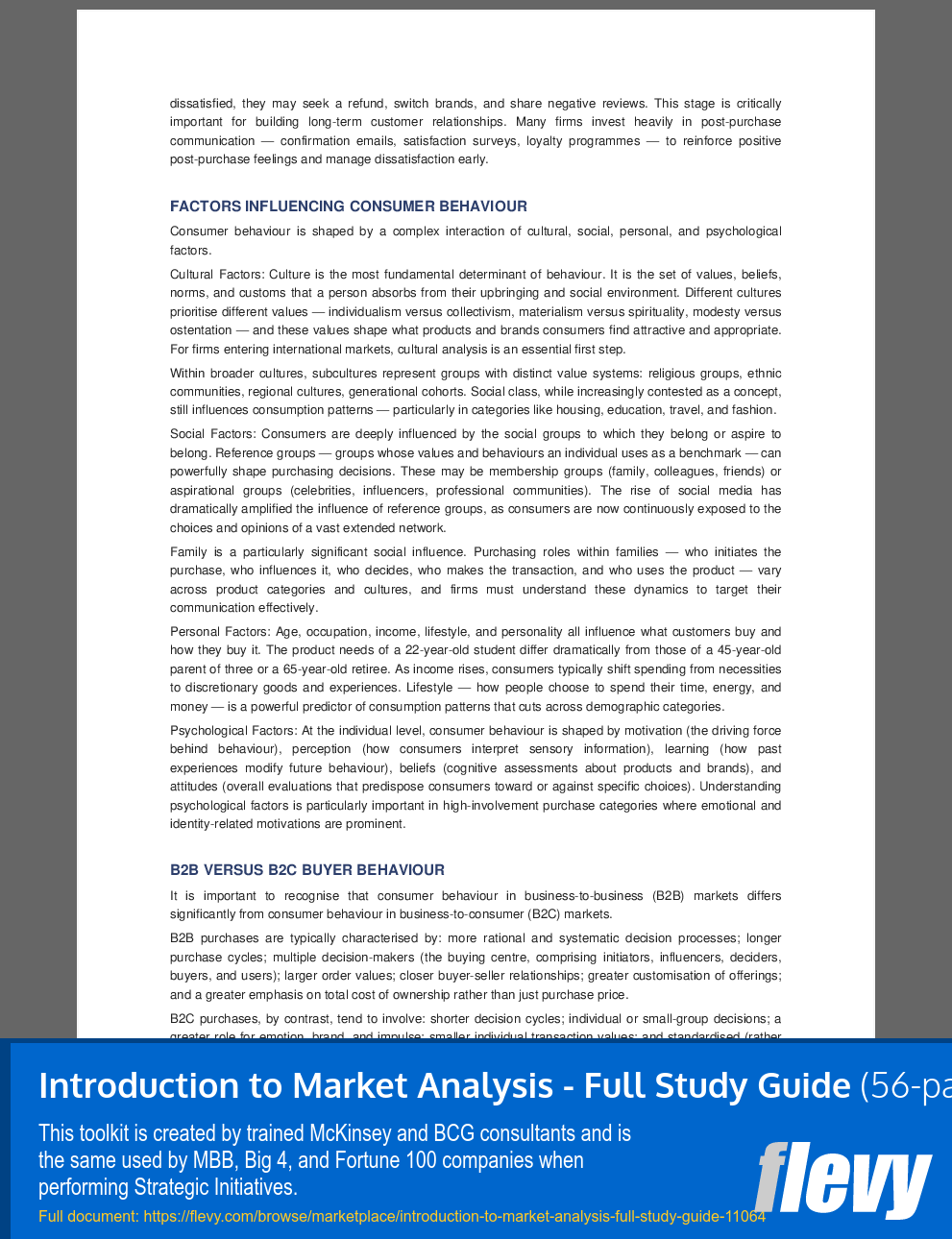 Introduction to Market Analysis - Full Study Guide (56-page PDF document) Preview Image