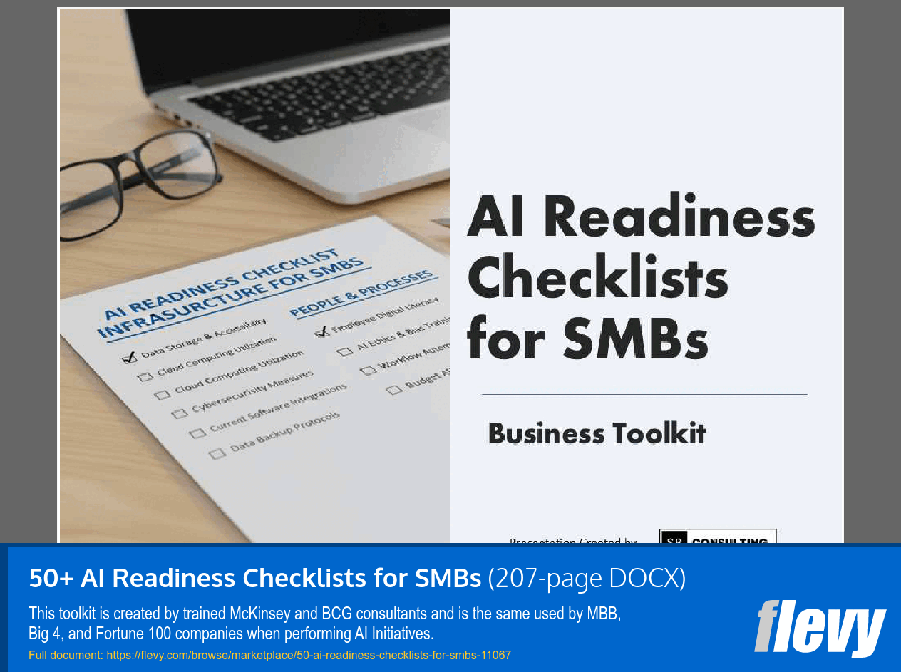 50+ AI Readiness Checklists for SMBs (207-page Word document) Preview Image