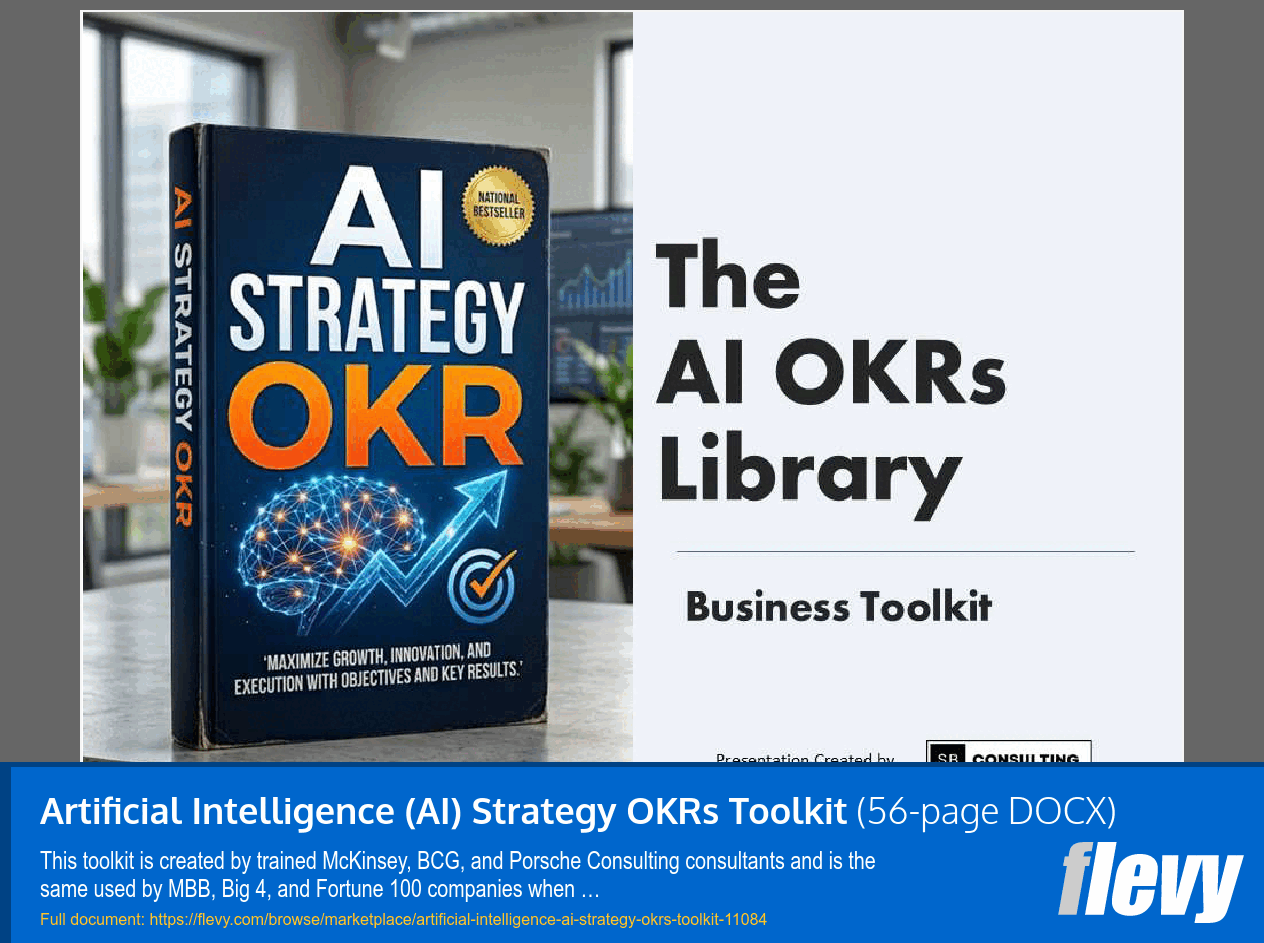 Artificial Intelligence (AI) Strategy OKRs Toolkit (56-page Word document) Preview Image