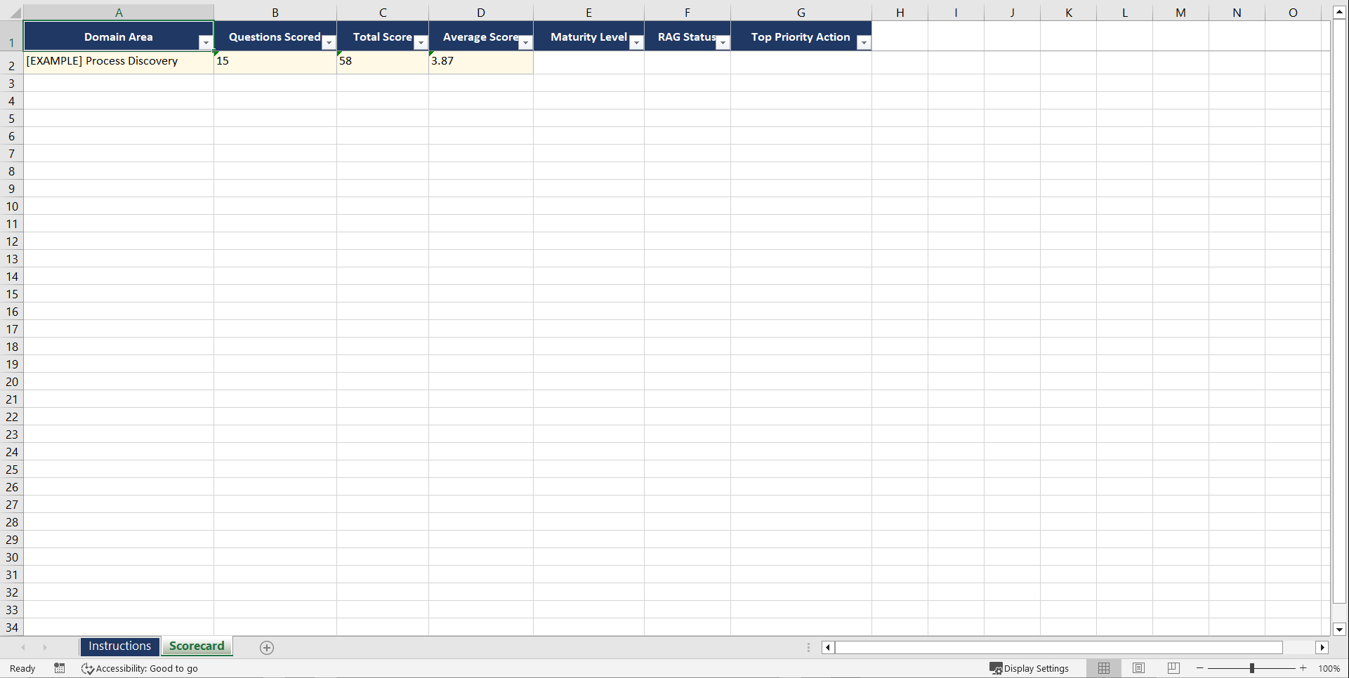 Process Mining and Process Improvement Playbook (Excel template (XLSX)) Preview Image
