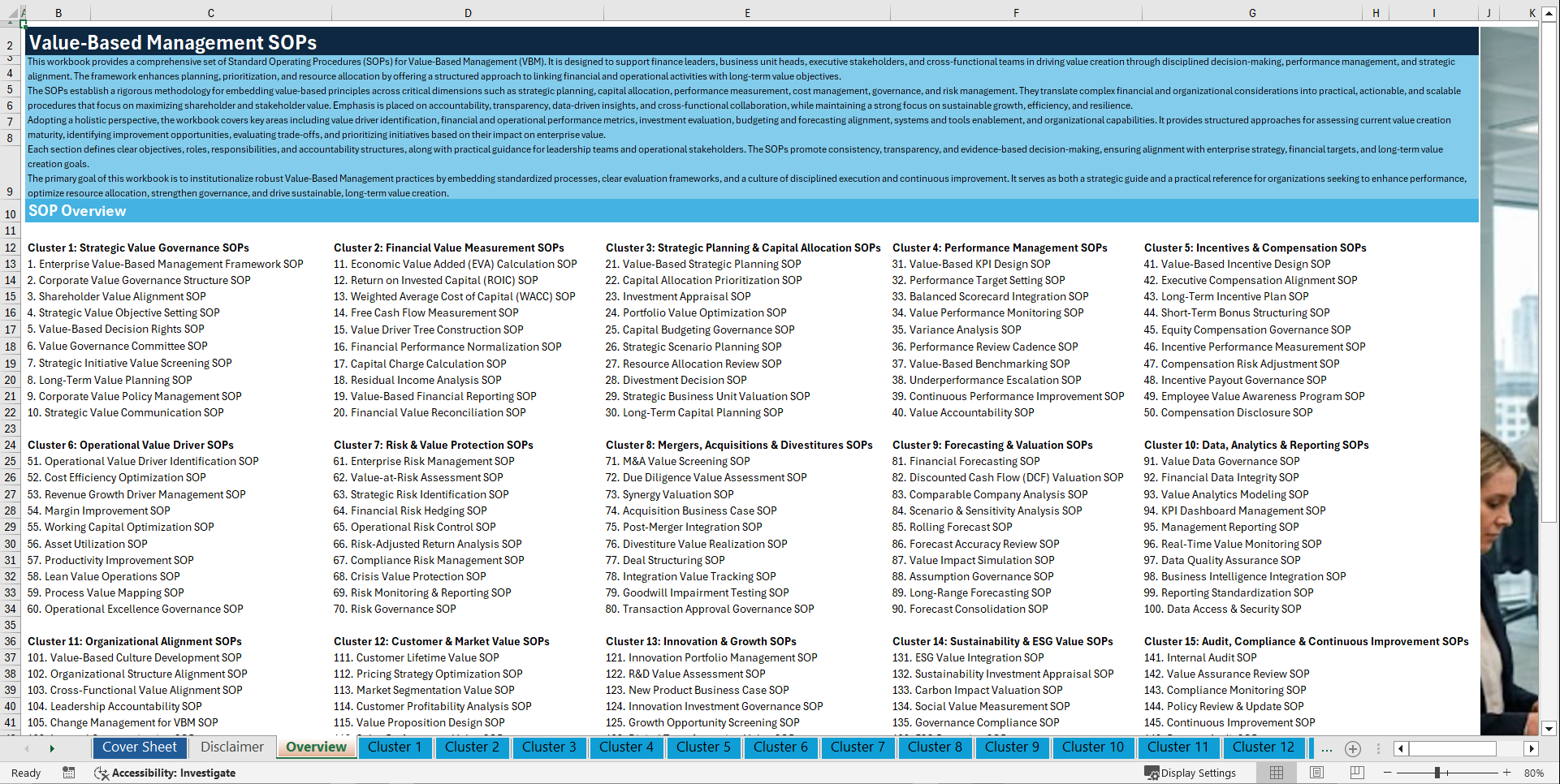 100+ Value-Based Management SOPs (Excel template (XLSX)) Preview Image