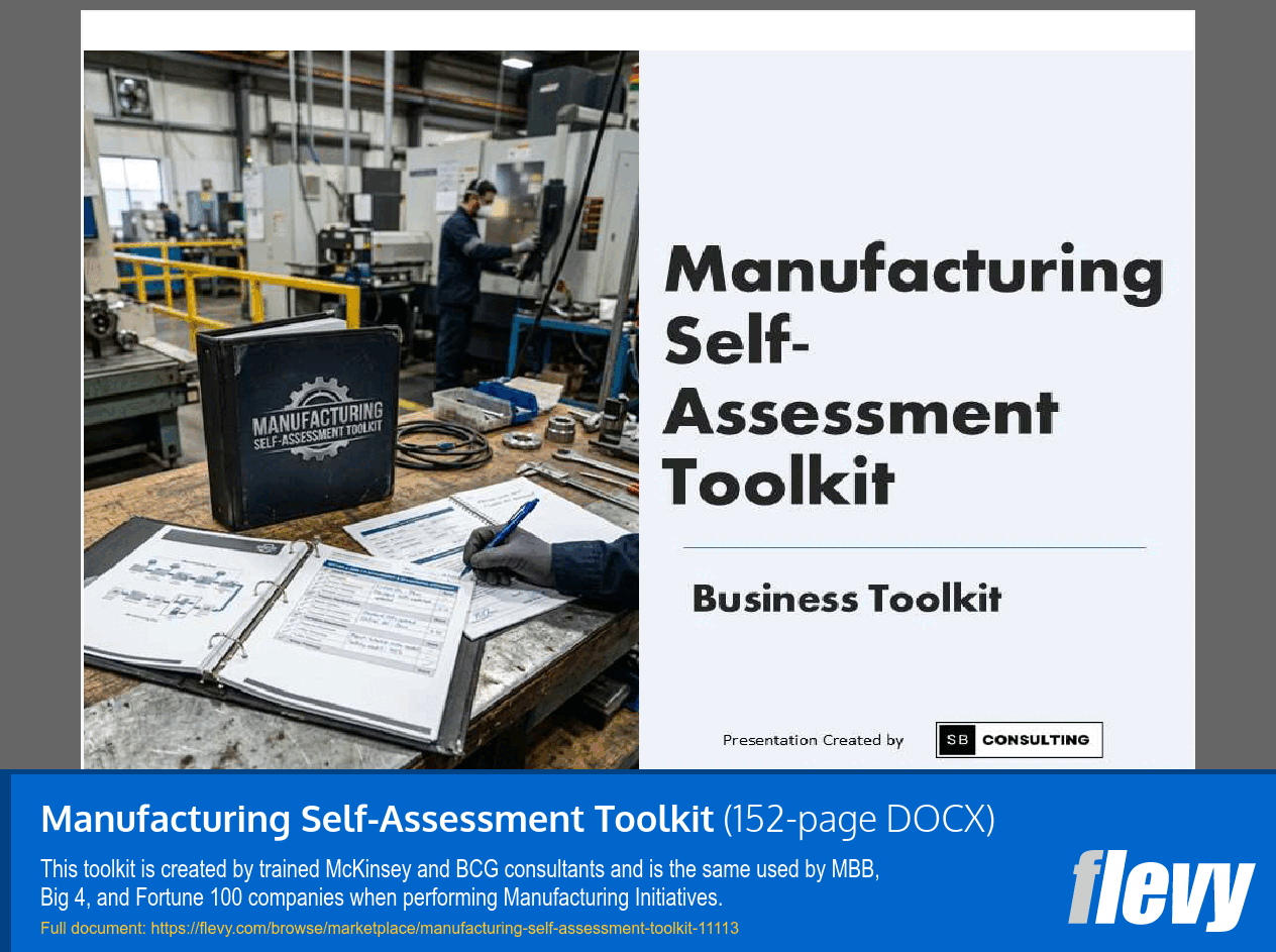 Manufacturing Self-Assessment Toolkit (152-page Word document) Preview Image