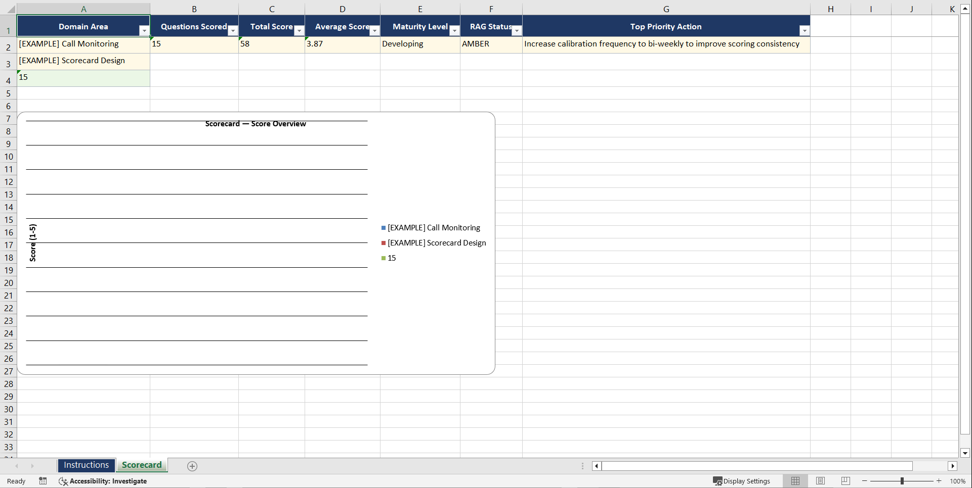 Call Center Quality Assurance Playbook (Excel template (XLSX)) Preview Image