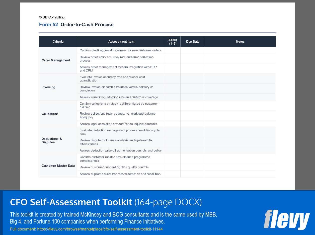 CFO Self-Assessment Toolkit (164-page Word document) Preview Image
