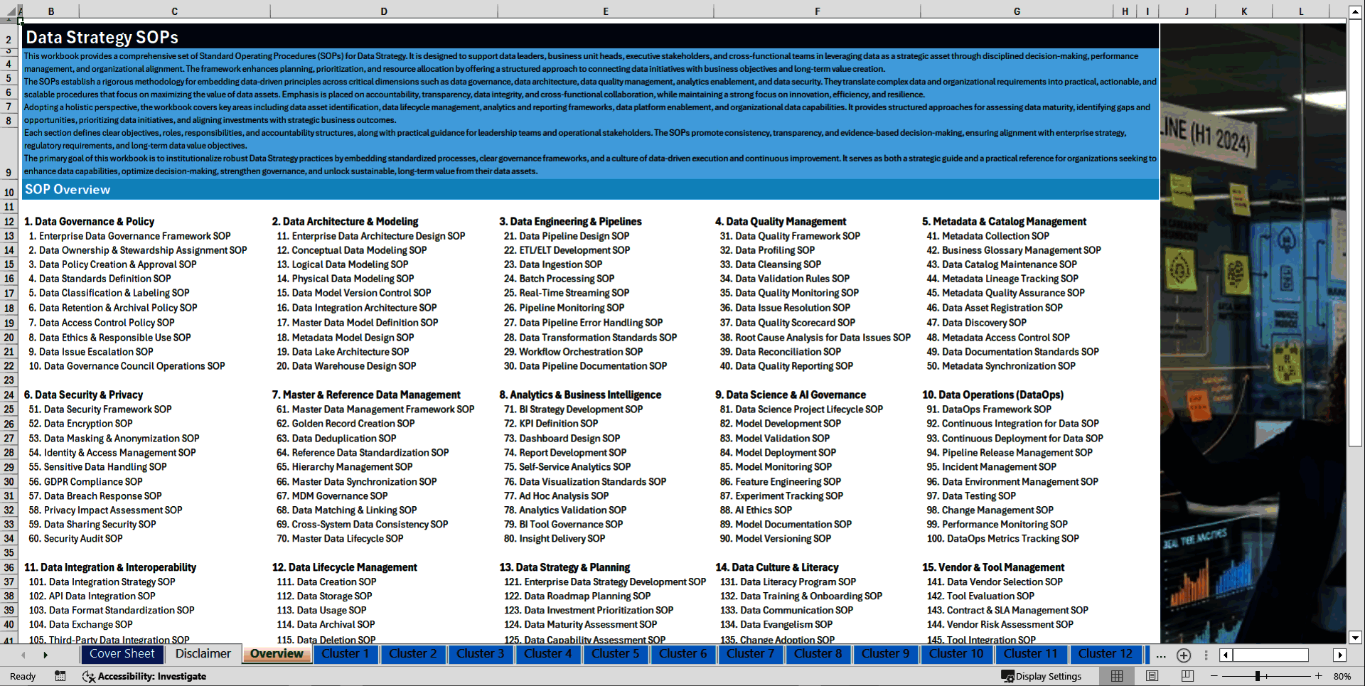 100+ Data Strategy SOPs (Excel template (XLSX)) Preview Image