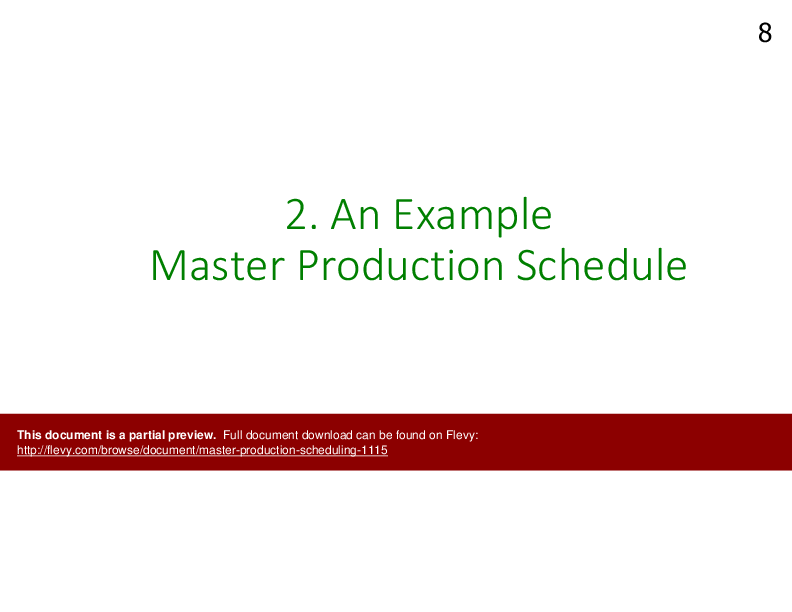 This is a partial preview of Master Production Scheduling (33-slide PowerPoint presentation (PPT)). Full document is 33 slides. 