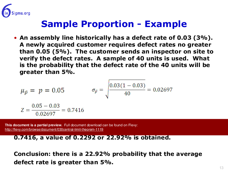 030_Central Limit Theorem (17-slide PPT PowerPoint presentation (PPTX)) Preview Image