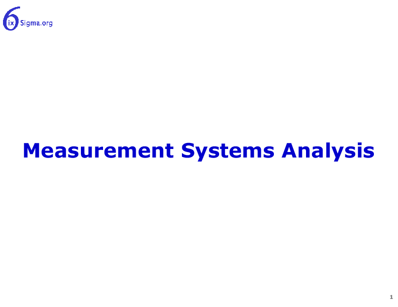 031_Measurement Systems Analysis