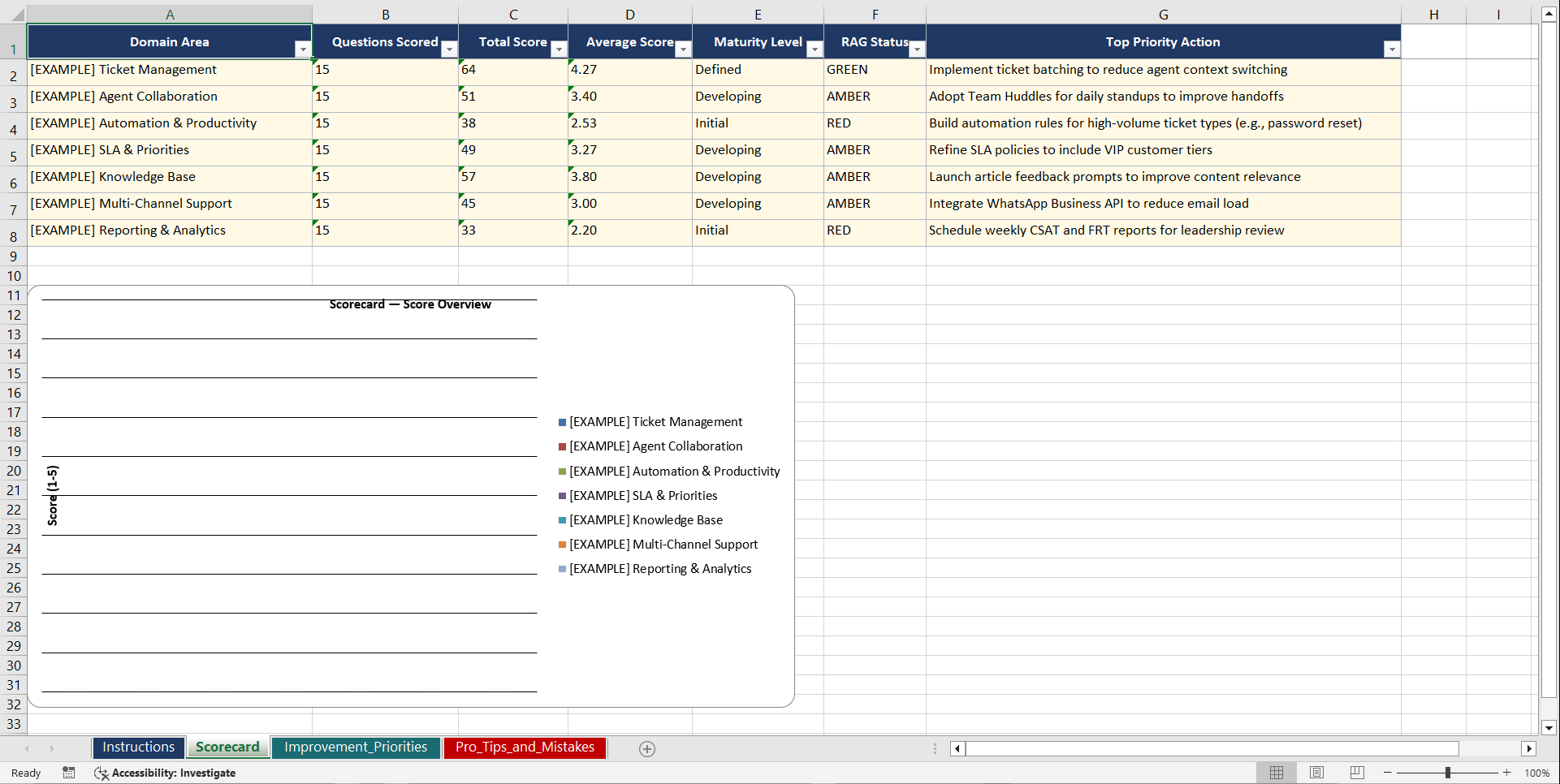 Freshdesk for Service Teams Playbook (Excel template (XLSX)) Preview Image