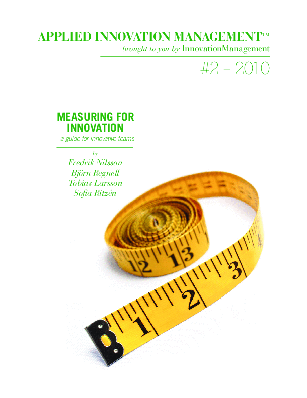 Measuring for Innovation - A Guide for Innovative Teams