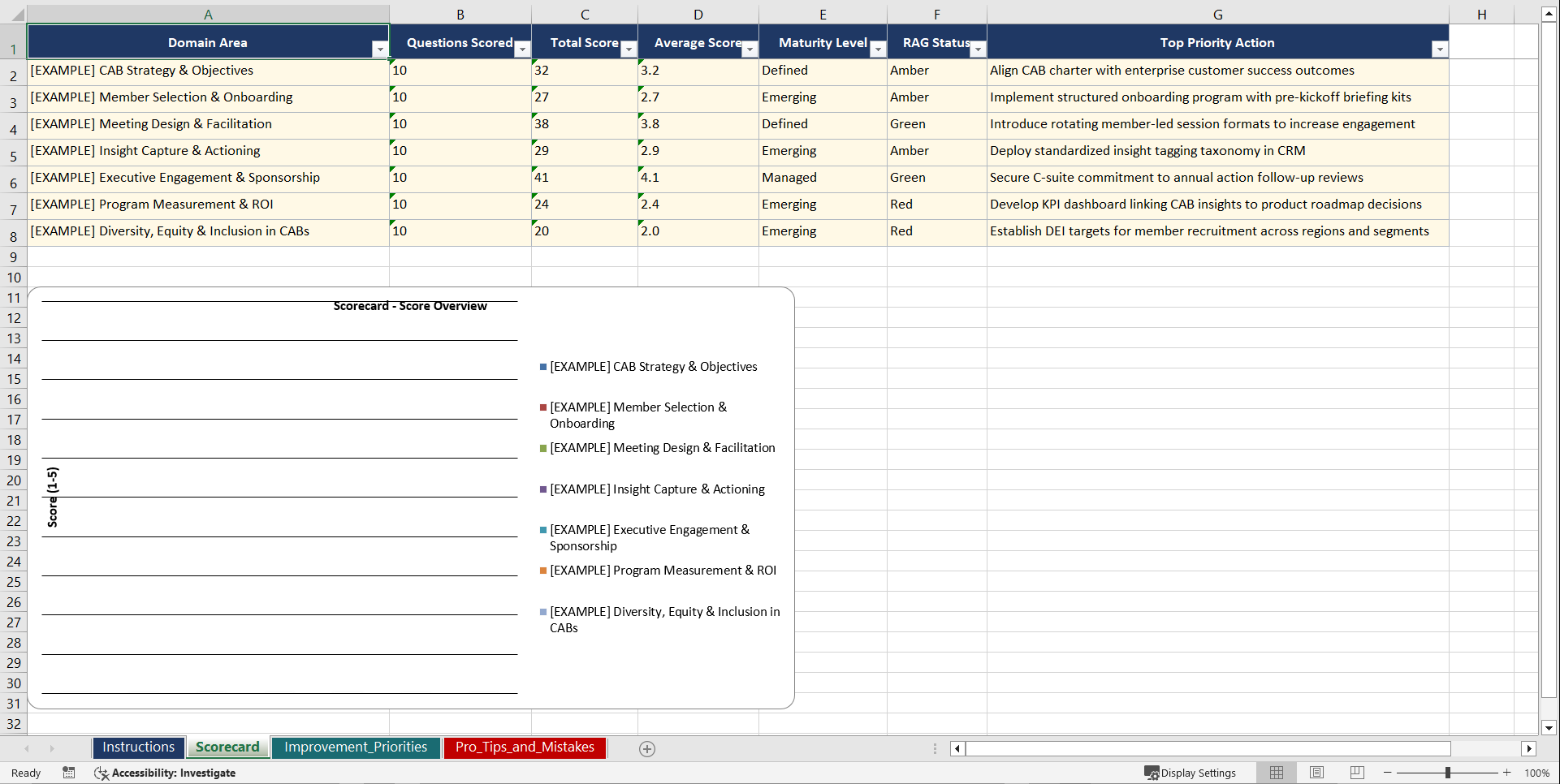 Mastering Customer Advisory Boards Playbook (Excel template (XLSX)) Preview Image